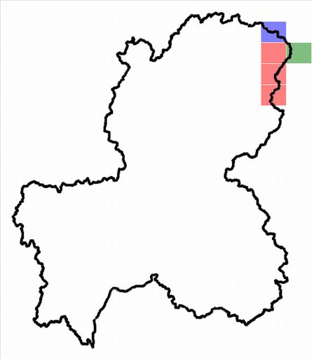 分布情報図を拡大表示します