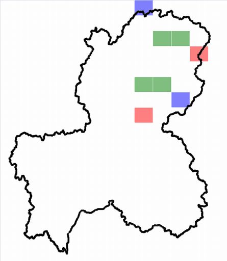 分布情報図を拡大表示します