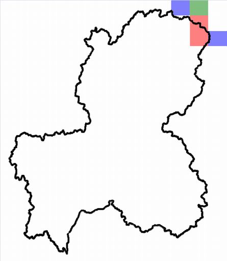 分布情報図を拡大表示します