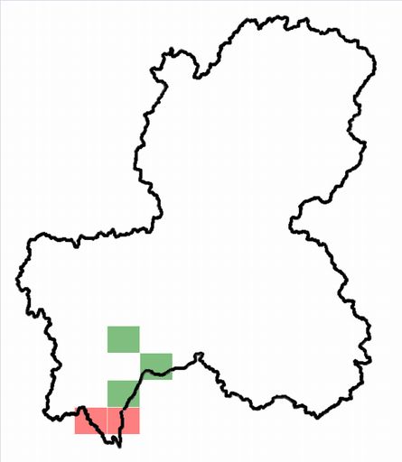 分布情報図を拡大表示します