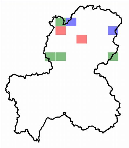 分布情報図を拡大表示します