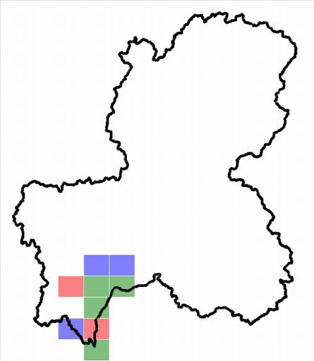 分布情報図を拡大表示します