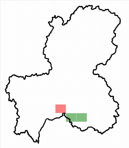 分布情報図を拡大表示します