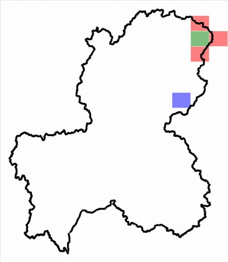 分布情報図を拡大表示します