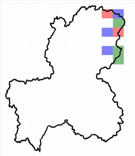 分布情報図を拡大表示します