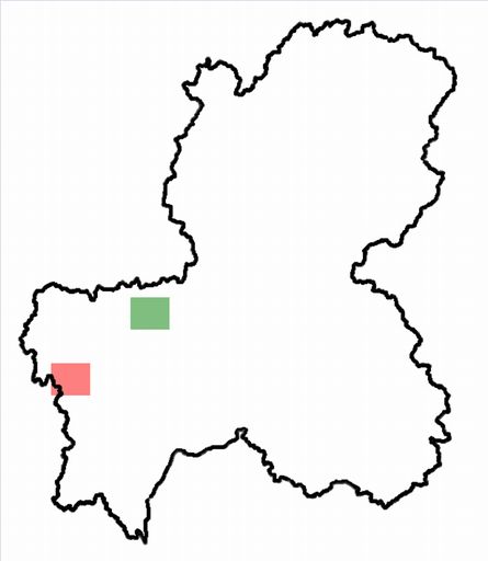 分布情報図を拡大表示します