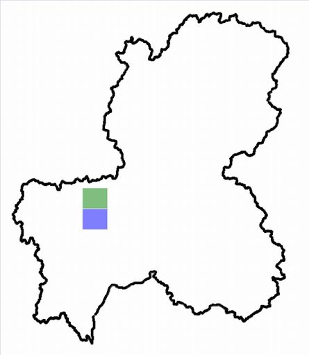 分布情報図を拡大表示します