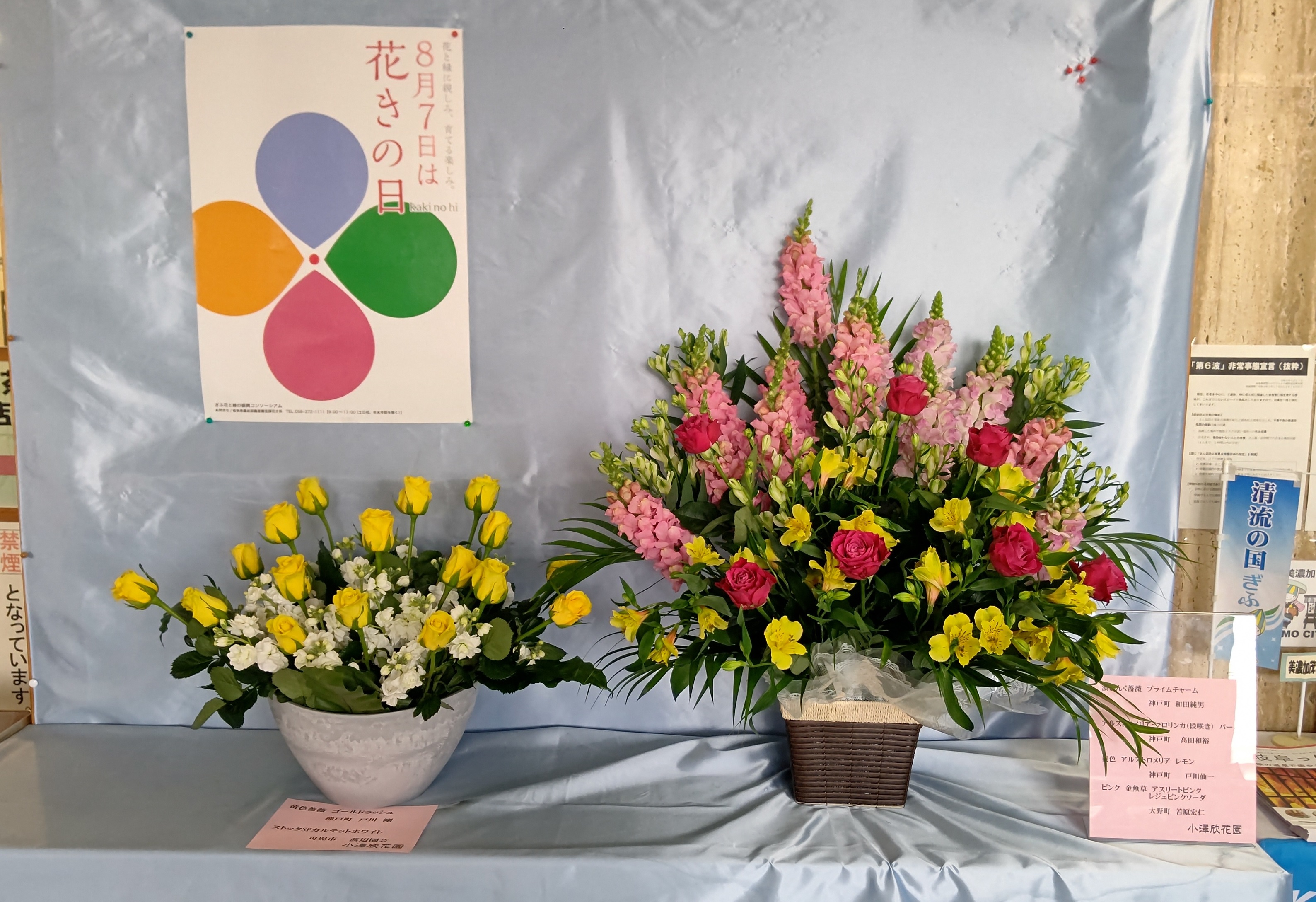 第24回 岐阜県産の花による可茂総合庁舎の花飾り 岐阜県公式ホームページ 可茂農林事務所