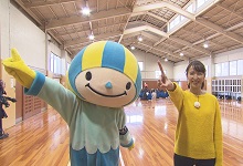 長森南中学校を取材 長森南中学校を取材