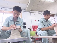 ろくろを使った実習 ろくろを使った実習