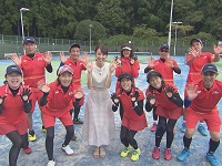 ソフトテニス県代表の皆さんを取材 ソフトテニス県代表の皆さんを取材