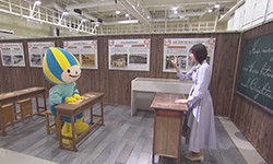 航空技術者養成所の風景を再現したエリア