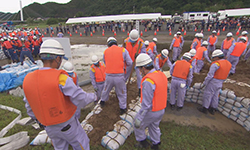 水防演習の様子
