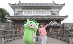 鶴丸城御楼門前